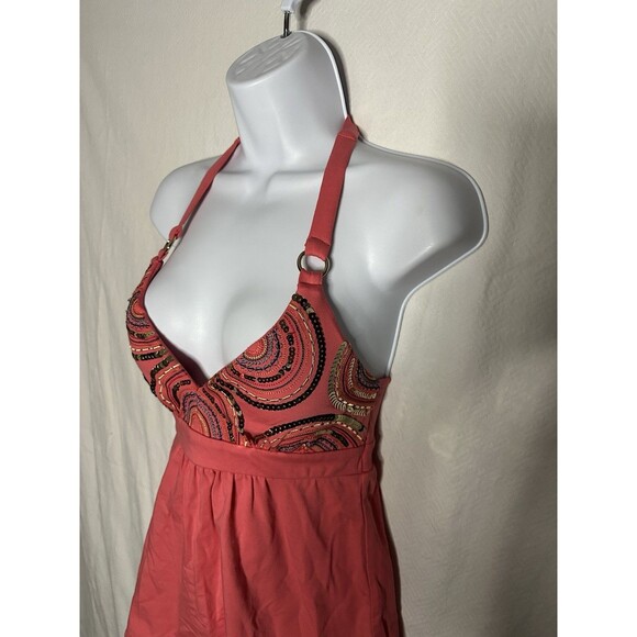 Victoria’s Secret Fashions Best Kept Secret Bra Top, Coral , Embroidered, Sequin - Picture 3 of 5